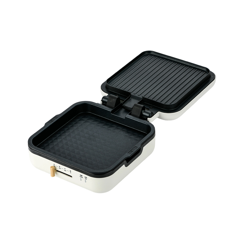 BJX-S017 24x24 cm grillpanna med grill (temperaturkontroll + träsädeshandtag)