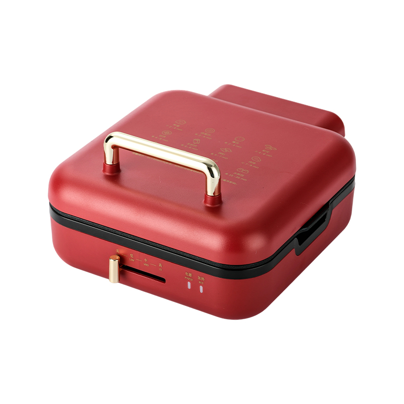 BJX-S017 24x24 cm grillpanna med grill (temperaturkontroll + träsädeshandtag)