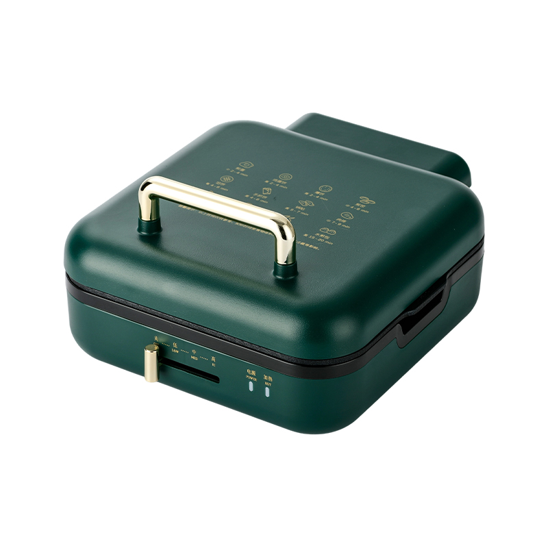 BJX-S017 24x24 cm grillpanna med grill (temperaturkontroll + träsädeshandtag)
