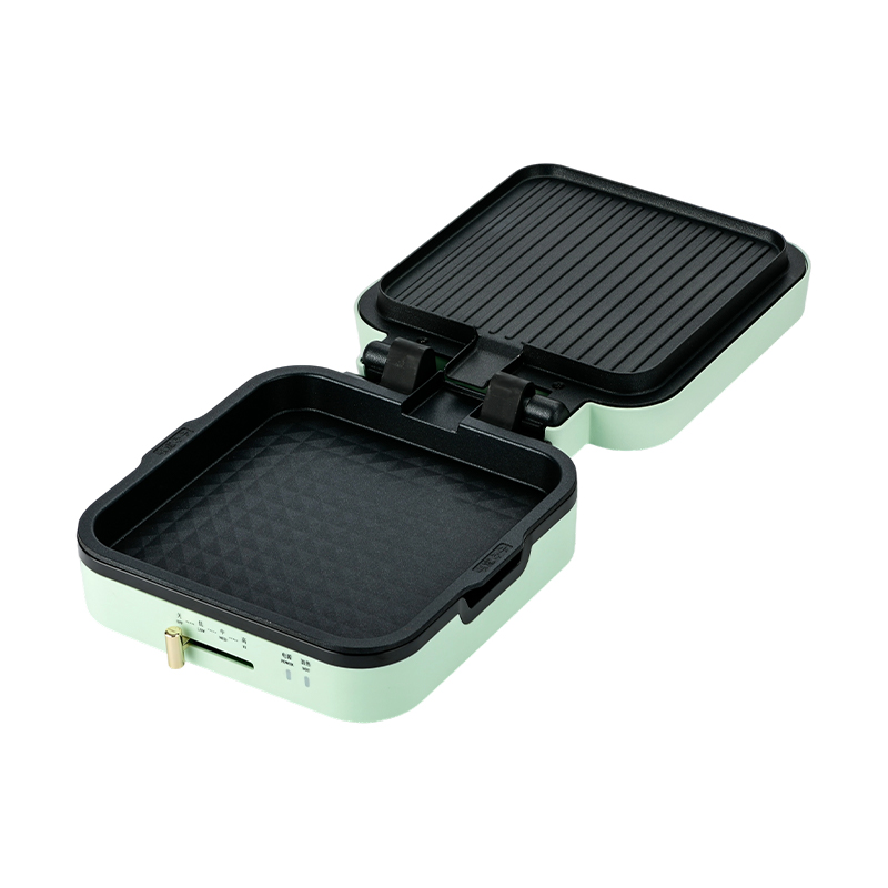 BJX-S018 24x24 cm grillmaskin med temperaturkontroll och avtagbara tallrikar