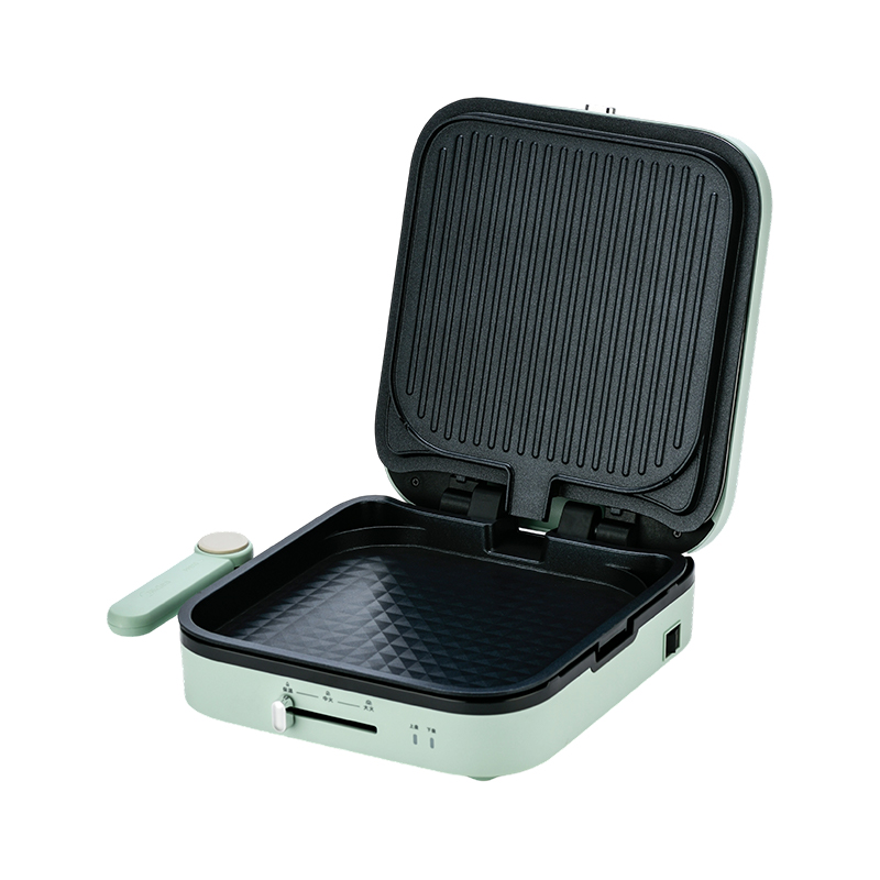 BJX-S022 28x28cm 180° Öppning och stängning Temperaturkontroll Avtagbar tallrik Stor grill