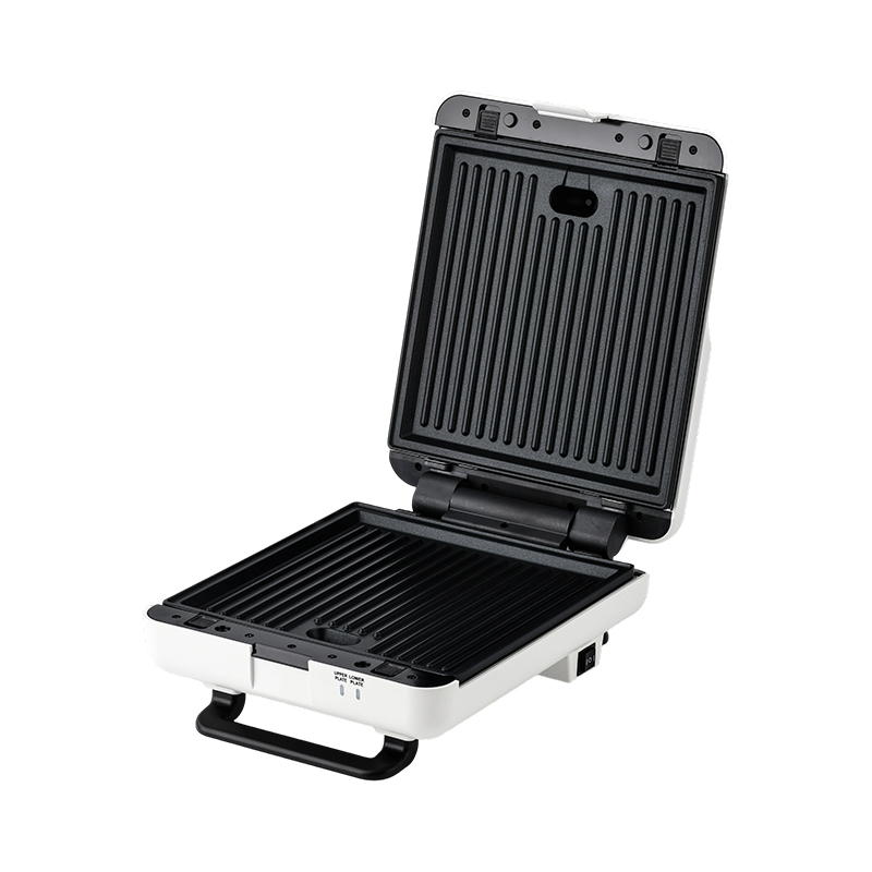 BJX-S026 4-skiva 180° öppen grill- och smörgåsmaskin med kontroll i 3 nivåer och oljedroppbricka