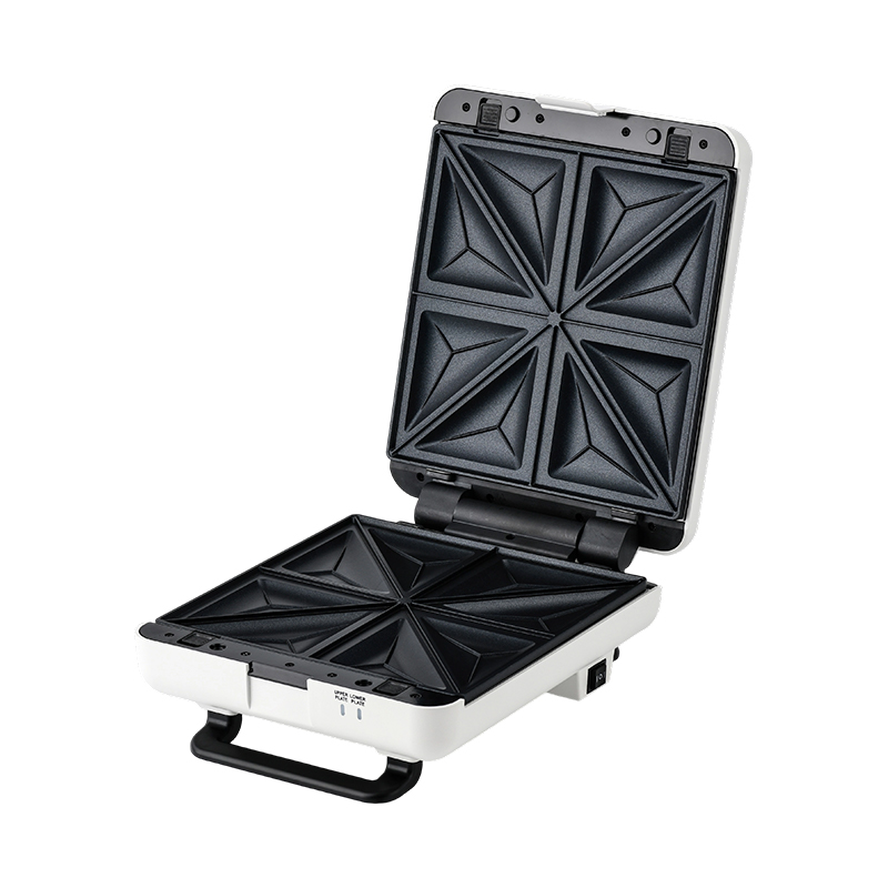 BJX-S026 4-skiva 180° öppen grill- och smörgåsmaskin med kontroll i 3 nivåer och oljedroppbricka